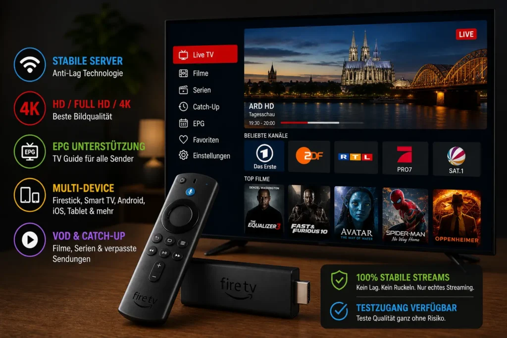 Bester IPTV Anbieter ohne Lag