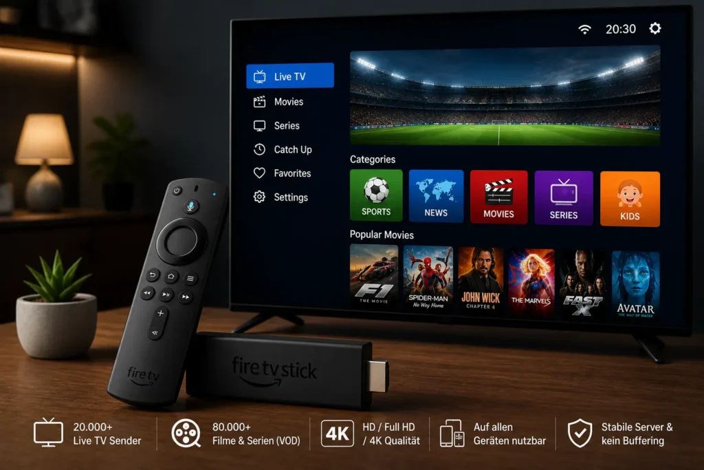 IPTV Deutschland für Firestick: Beste Anbieter & Apps